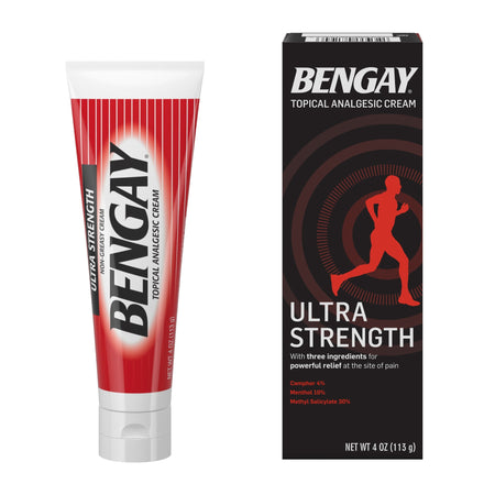 Johnson & Johnson Consumer 510819400 Bengay Ultra Strength Topical Analgesic Cream, 4-ounce tube