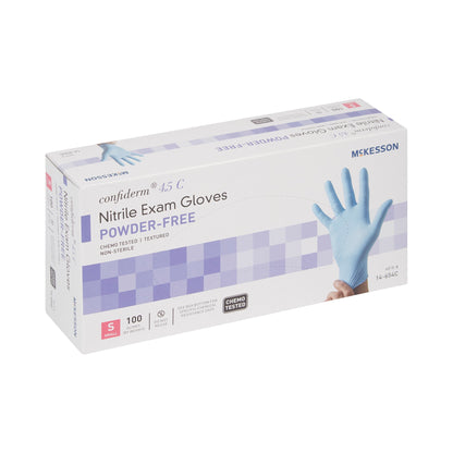 McKesson Confiderm® 4.5C Nitrile Exam Glove, Small, Blue