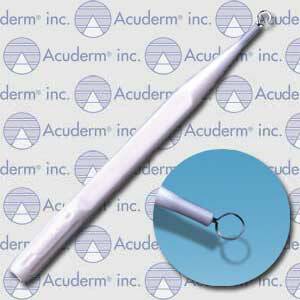 Acuderm R0425 Dermal Curette Acu-Dispo-Curette® 5 Inch Length Flat Handle 4 mm Tip Loop Tip