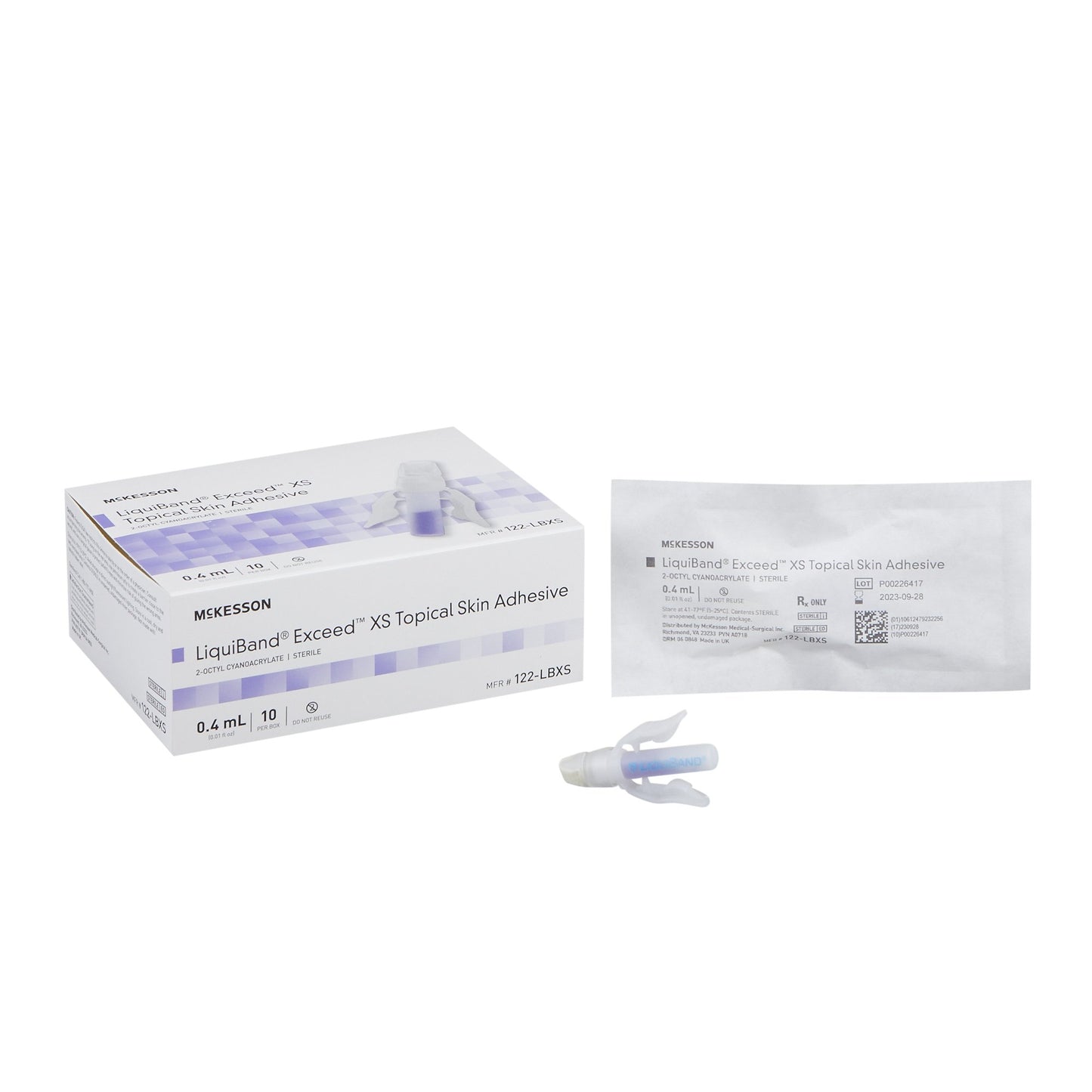 McKesson LiquiBand® Exceed™ XS Topical Skin Adhesive, 0.4 mL