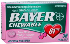 Bayer 12843013231 Low Dose Aspirin Pain Relief
