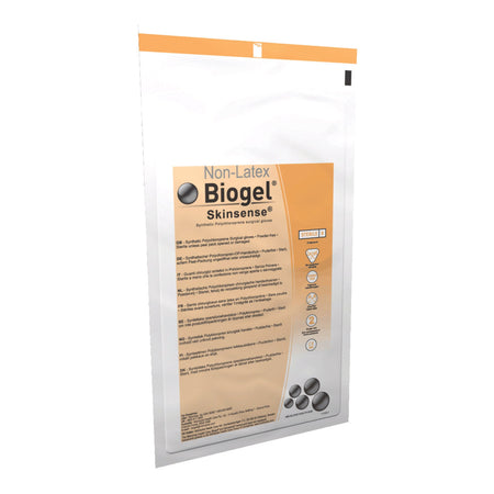 Molnlycke 31470 Biogel Skinsense Polyisoprene Surgical Glove, Size 7, Straw Color