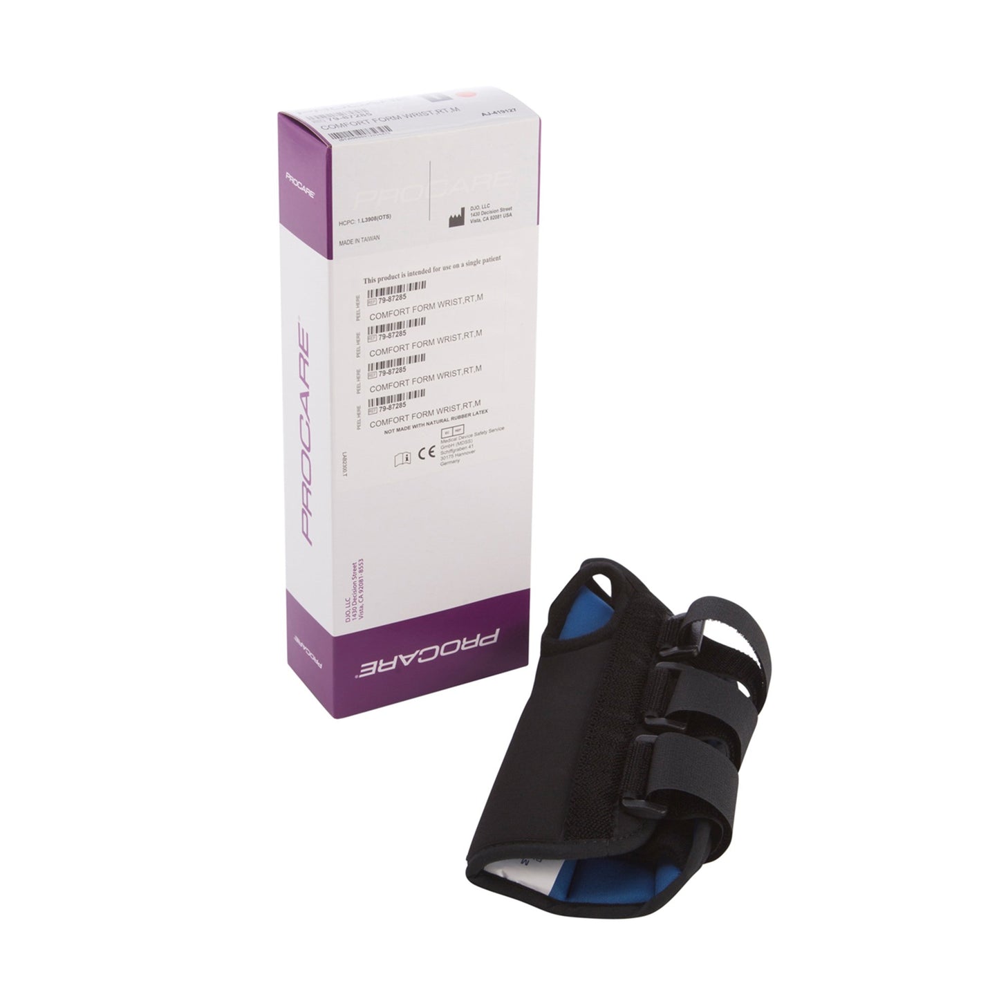 ProCare® ComfortForm™ Wrist Brace with Palmar Stay, Aluminum/Foam/Lycra, Black