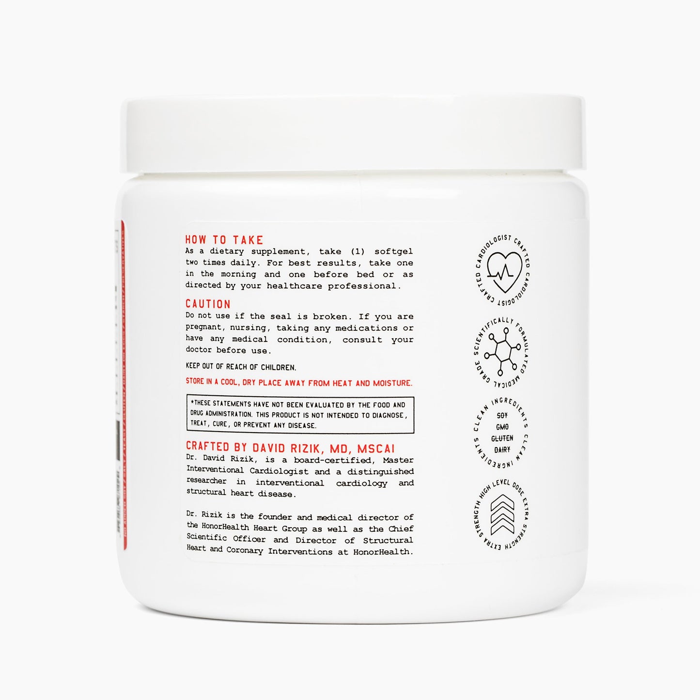 High Level Science Heart + Body + Mind Supplement, Omega-3, CoQ10 & Vitamin E