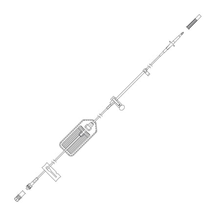 IV Pump Set Curlin® Pump Without Ports 15 Drops / mL Drip Rate 1.2 Micron Filter 99 Inch Tubing Solution