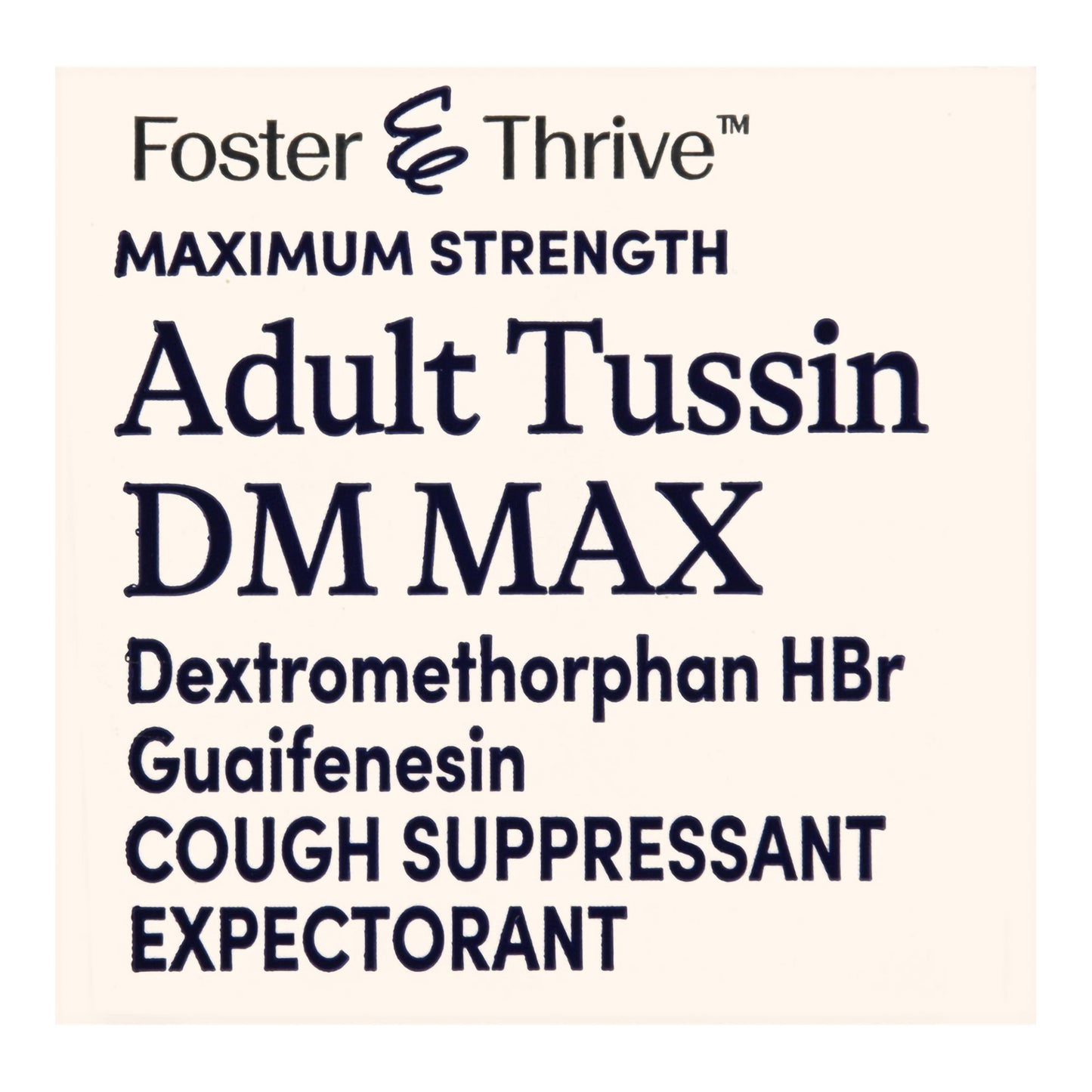 Foster & Thrive™ Adult Tussin DM Max Liquid, Raspberry & Menthol