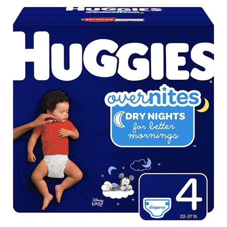 Kimberly-Clark 49539 Huggies OverNites Diaper, Size 4