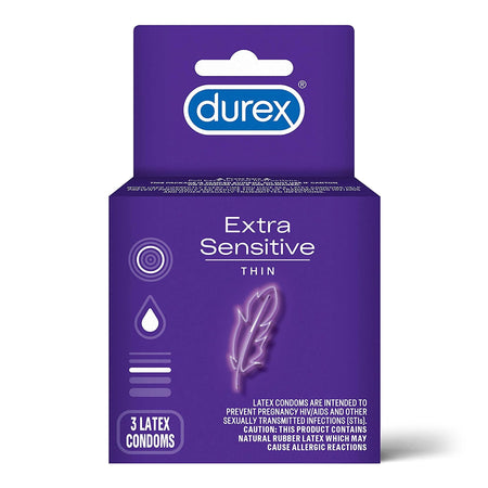 RB Health US LLC 234012900 Durex Extra Sensitive Ultra Thin Lubricated Latex Condoms