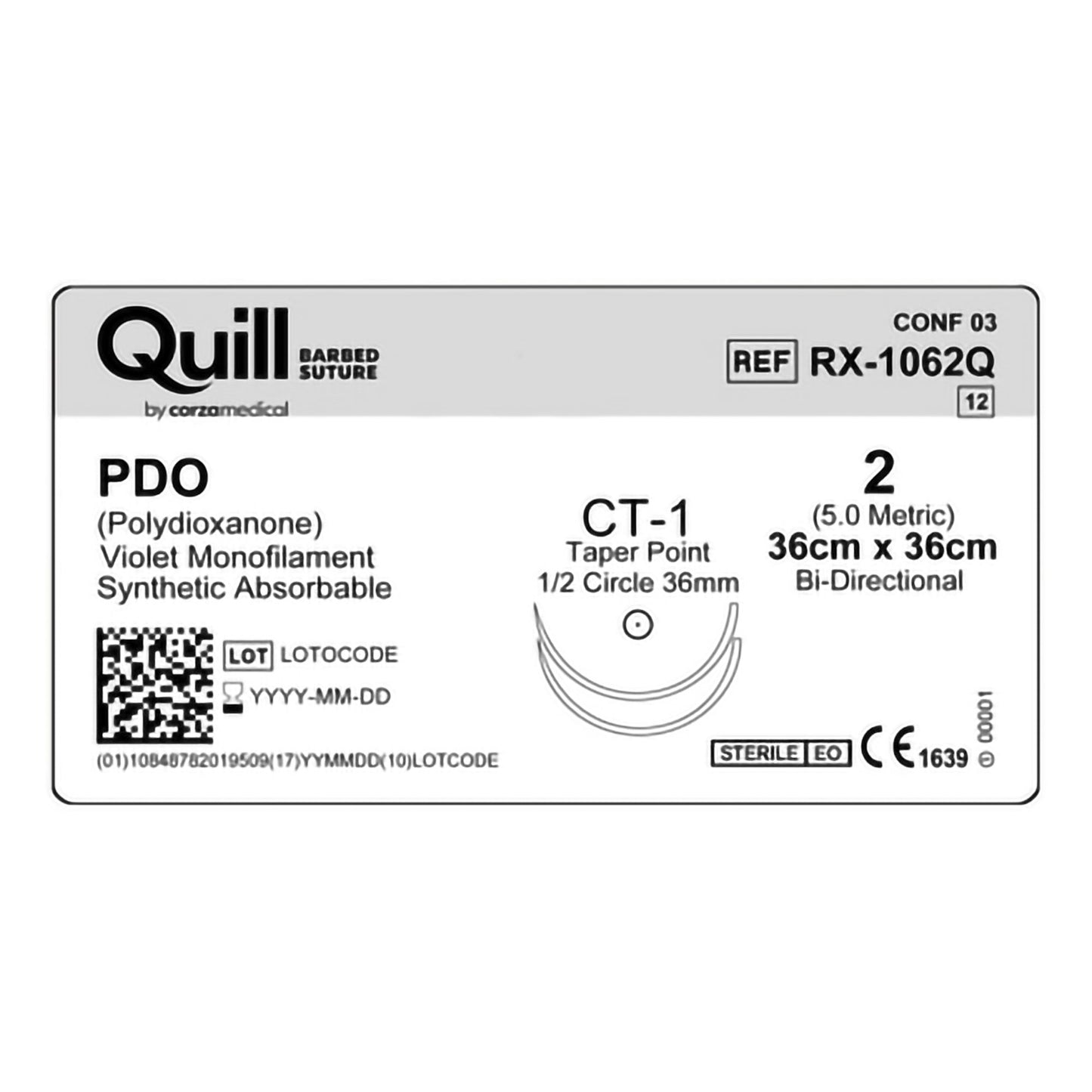Quill™ Knotless Tissue-Closure Device Suture with Needle
