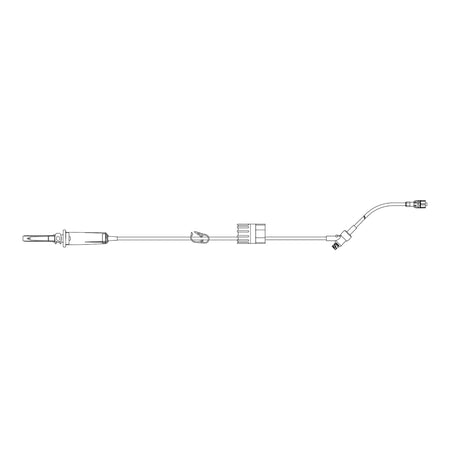 Primary IV Administration Set Rate Flow® II Gravity 1 Port 15 Drops / mL Drip Rate 15 Micron Filter 82 Inch Tubing Solution Flow Regulator