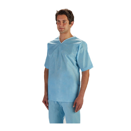 Patient Shirt 2X-Large Blue Without Pockets Short Sleeve Unisex