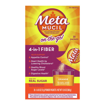 Metamucil® Psyllium Fiber Supplement On-the-Go! Orange