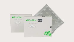 Molnlycke 603424 Exufiber Ag+ Silver Gelling Fiber Dressing, 5 Count, 8 x 12 Inch, White