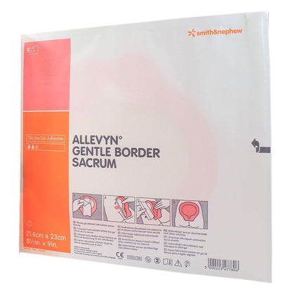 Allevyn Gentle Border Silicone Gel Adhesive, Pink, 8½ x 9 Inch
