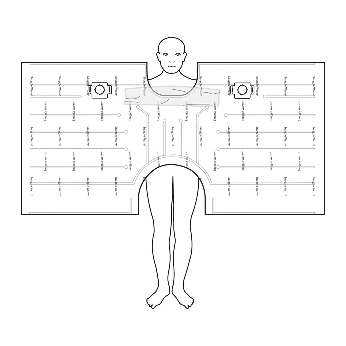 Forced Air Warming Blanket Snuggle Warm® 40 X 80 Inch Fabric