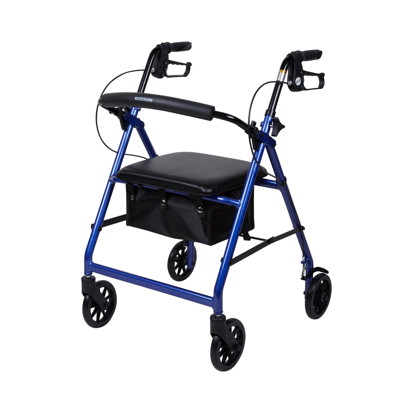 McKesson Folding Aluminum Four-Wheel Rollator, Blue