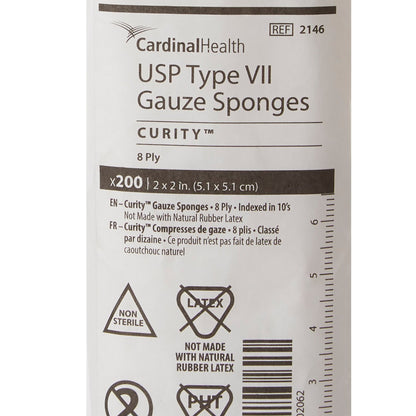 Curity™ USP Type VII Gauze Sponge, 2 x 2 Inch, 8-Ply