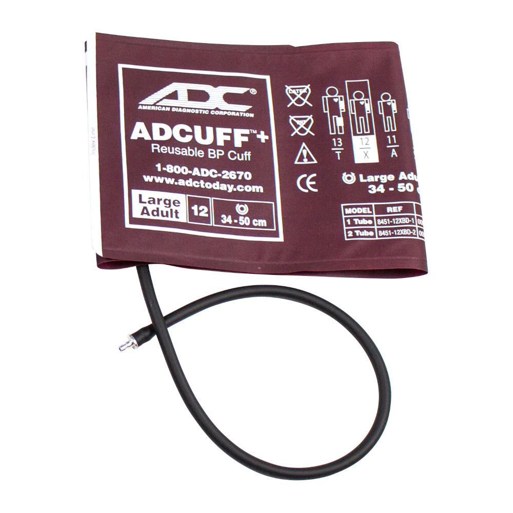 American Diagnostics Corp 9005-12XBD-1MB, Large Adult Adcuff+, burgundy