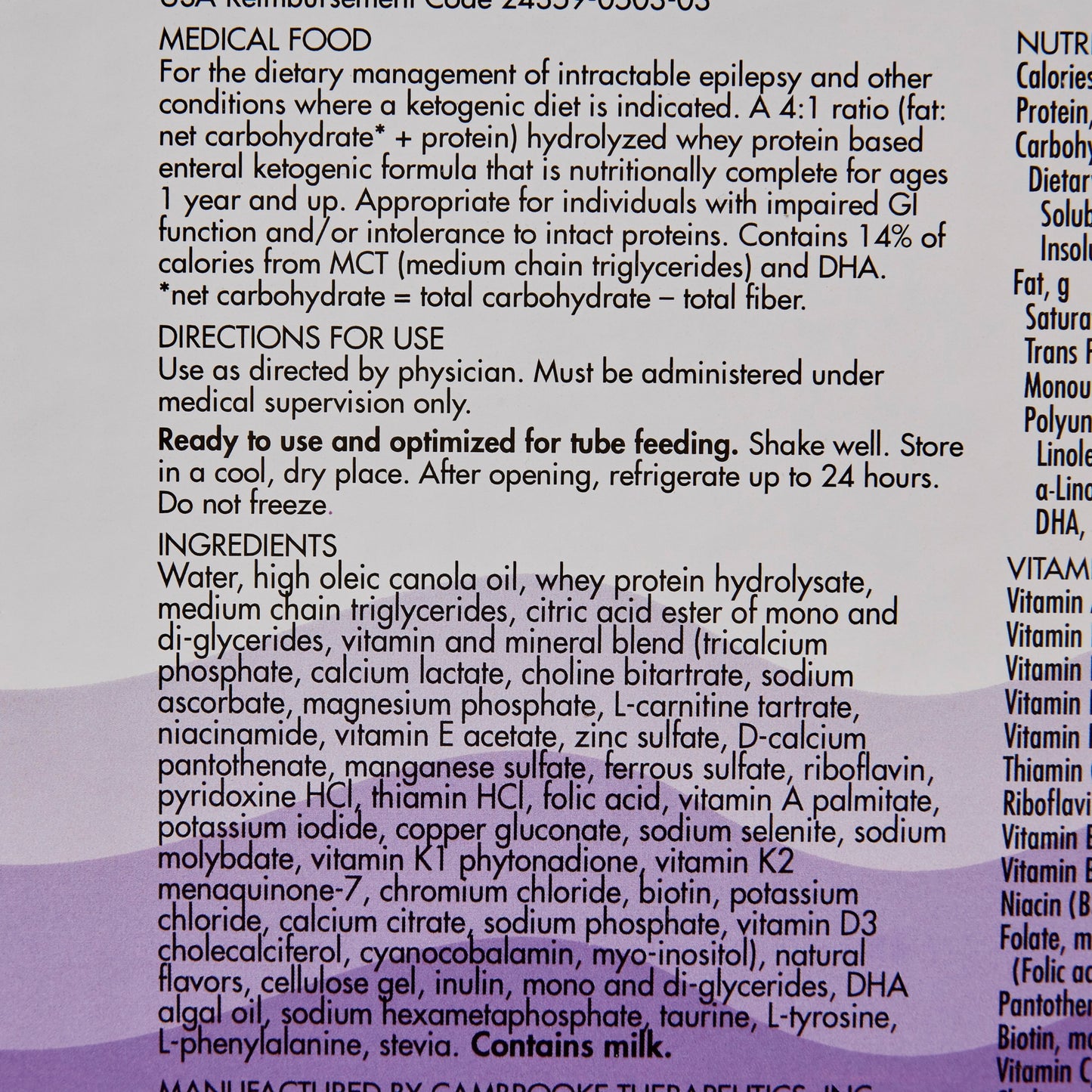 KetoVie™ Peptide 4:1 Ketogenic Medical Food, 8.5-ounce carton