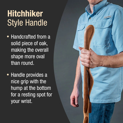 Brazos™ Twisted Oak Hitchhiker Handcrafted Walking Stick, 48-Inch, Red
