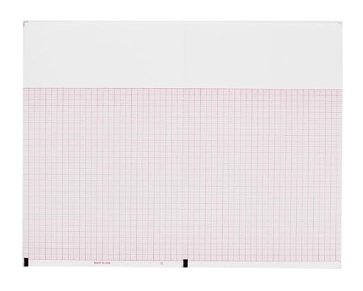 Precision Charts CG007979 Recording Chart Paper Burdick Z-Fold Orange Grid