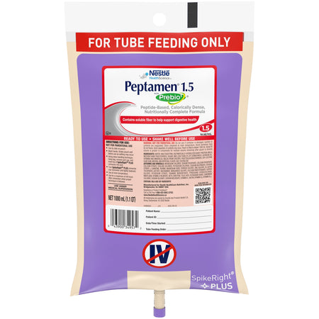 Nestle Healthcare Nutrition 803594 Peptamen 1.5 with Prebio 1 Tube Feeding Formula