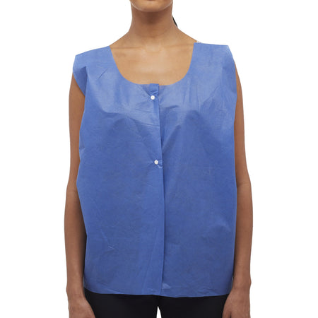McKesson 1149905 Front Opening Exam Vest, Blue