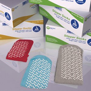 Dynarex 2181 Single Tread Slipper Socks, Medium