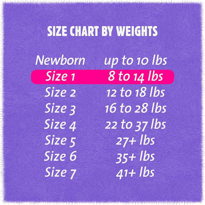 Cuties® Complete Care Diapers, Size 1