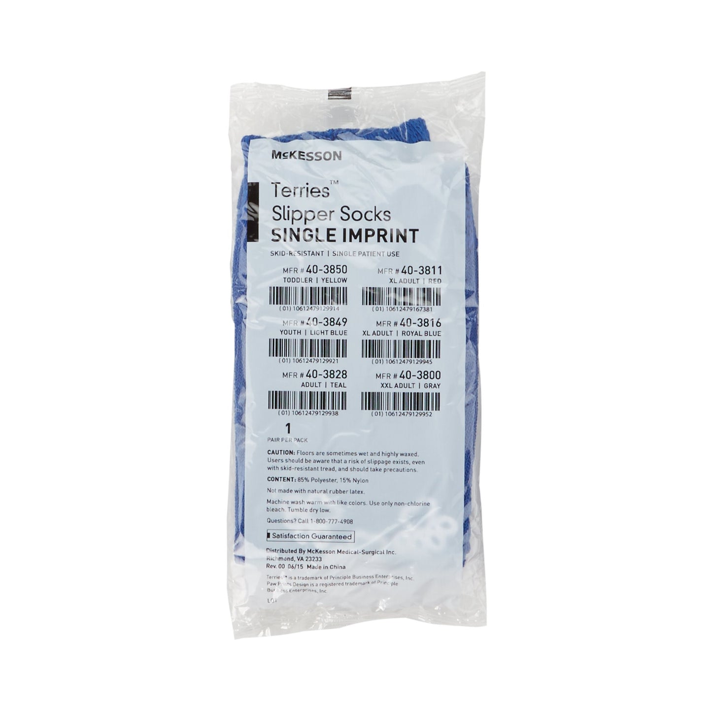 McKesson Terries Slipper Socks, Extra Large by McKesson Brand product image - view 3