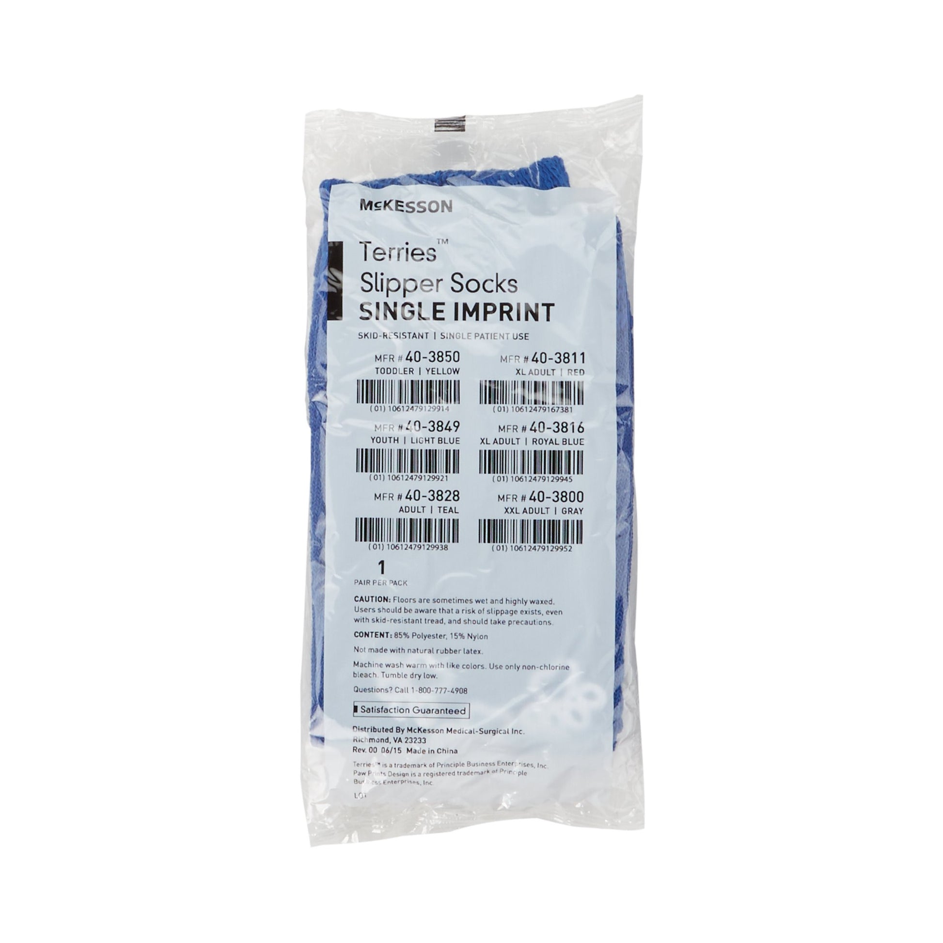 McKesson Terries Slipper Socks, Extra Large by McKesson Brand product image - view 3