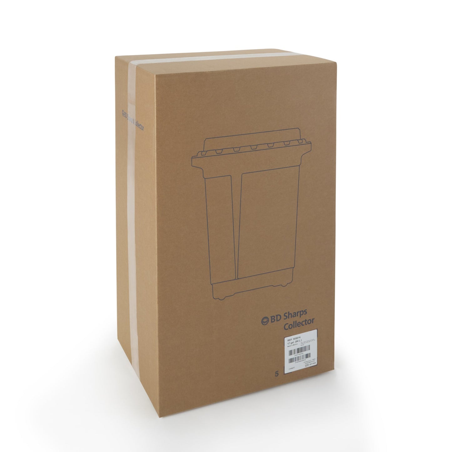 Chemotherapy Waste Container BD™ Yellow Base 23-1/2 H X 20 W X 14-3/4 D Inch Vertical Entry 17 Gallon