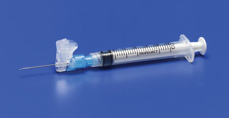 Cardinal 8881833115 Magellan Syringe with Hypodermic Needle, 21 Gauge