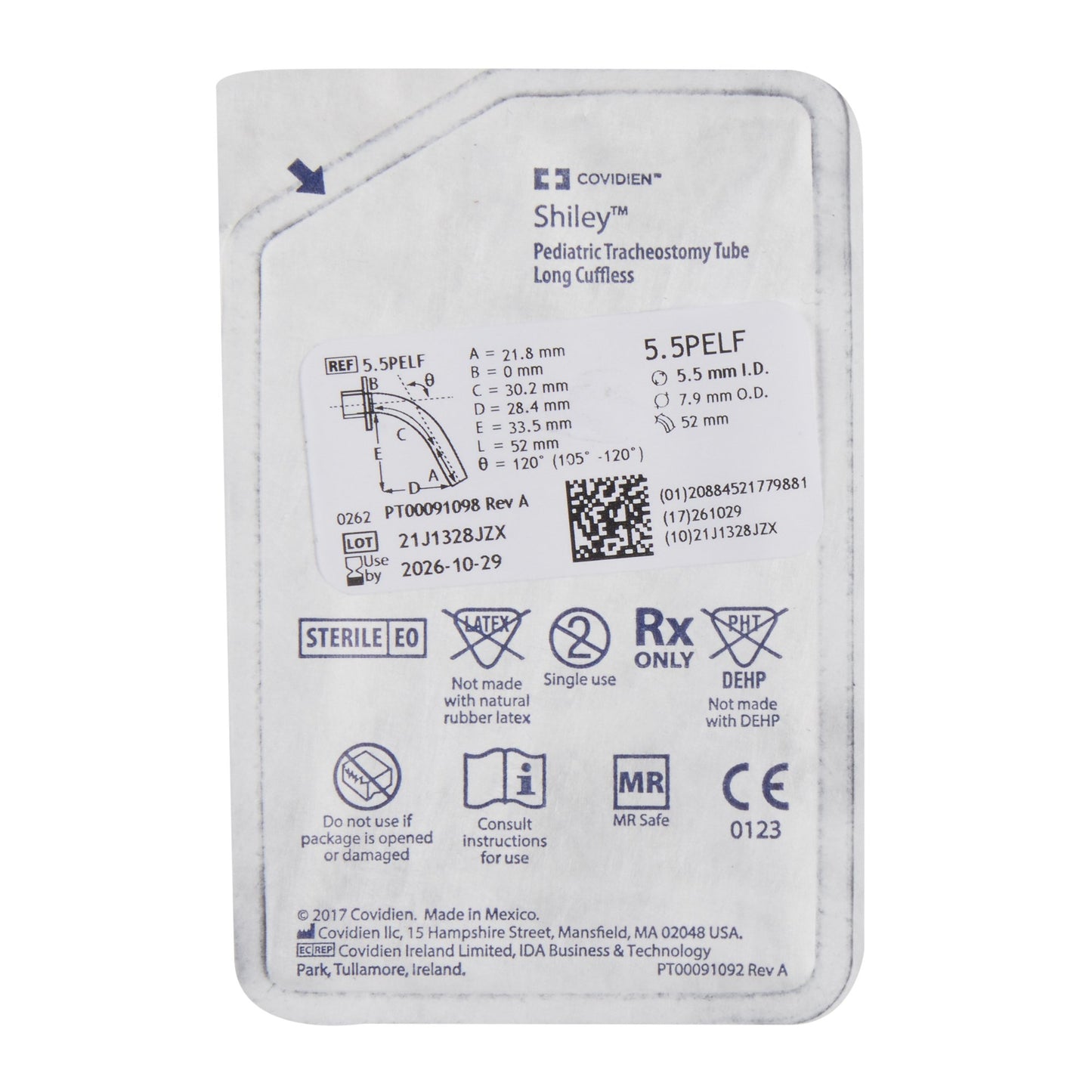 Uncuffed Tracheostomy Tube Shiley™ Pediatric Size Pediatric