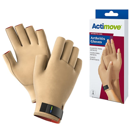 BSN 7578321 Actimove Compression Gloves, Beige, Medium