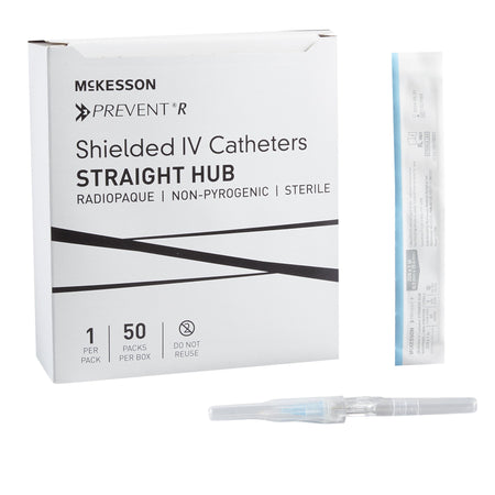 McKesson Prevent® R Shielded IV Catheter, 22 Guage