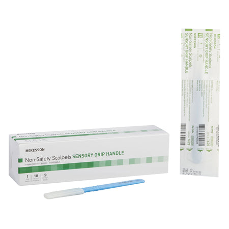 McKesson Non-Safety Scalpels, Sensory Grip Handle, #15