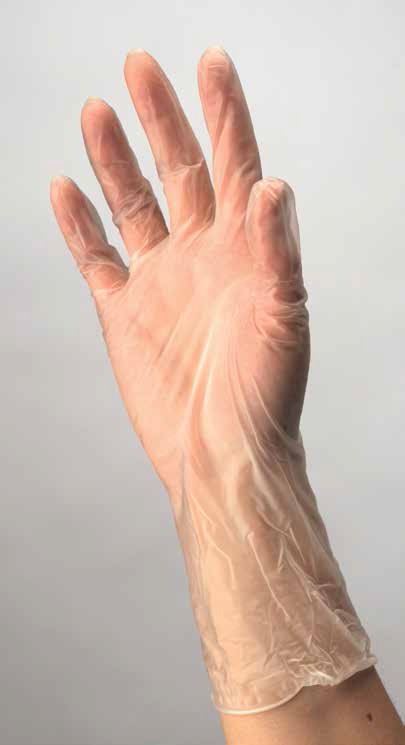 Cardinal 8887DOTP Esteem Vinyl Exam Glove, Medium, Clear