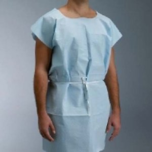 Graham Medical Products 70231N Patient Exam Gown, Medium/Large, Blue