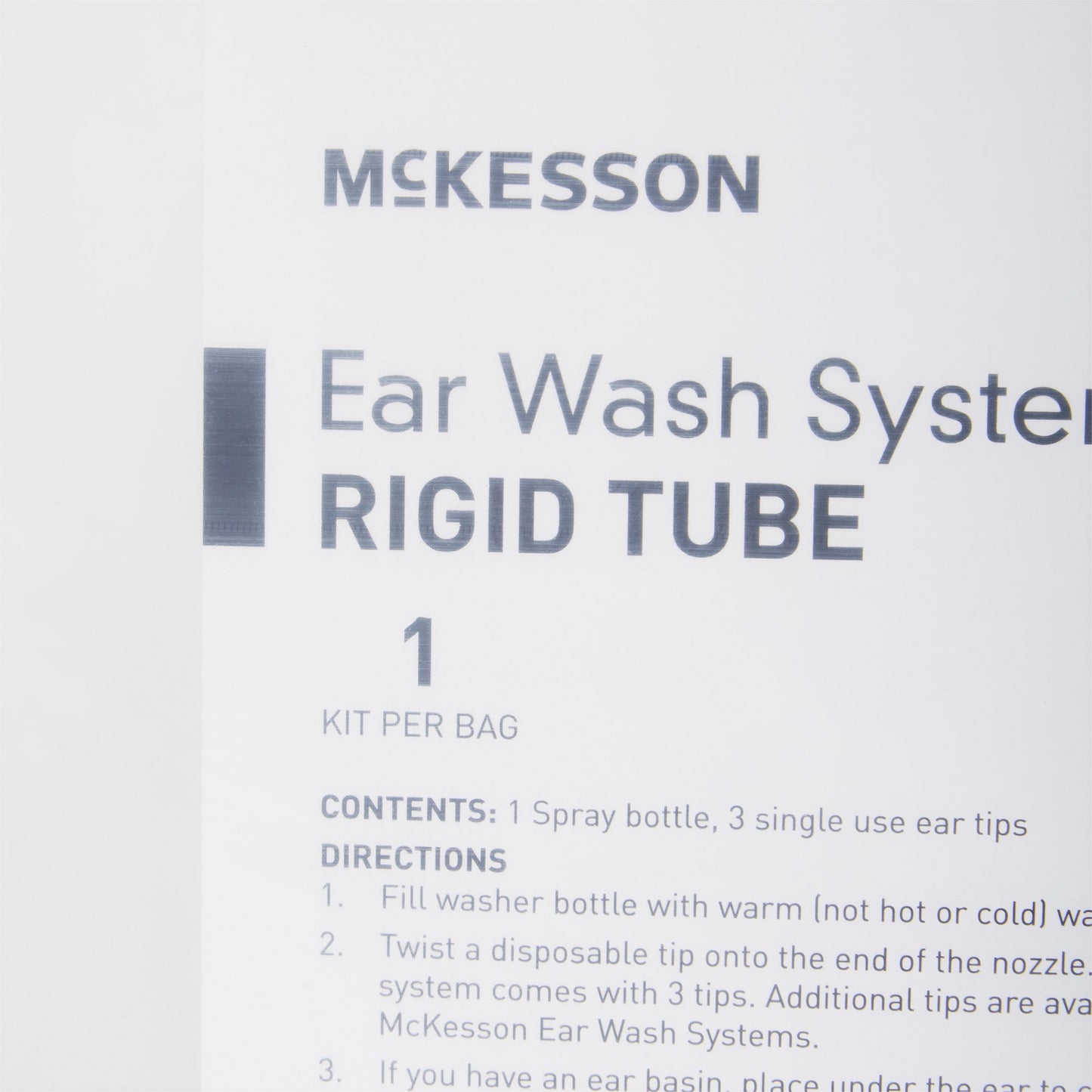 McKesson Ear Wash System with Rigid Tube and Three Eartips