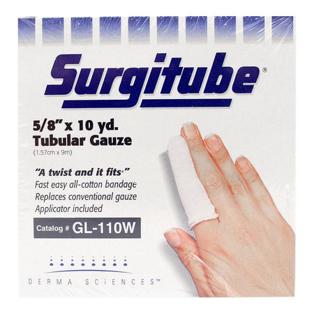 Gentell GL110W Surgitube Tubular Retainer Dressing, Size 1, 5/8 Inch x 10 Yard