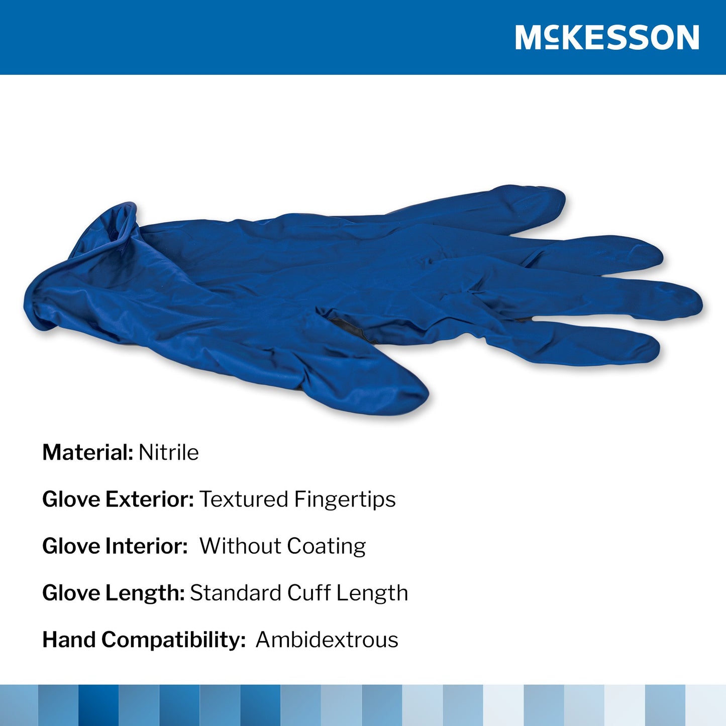 McKesson Confiderm® 6.8C Nitrile Exam Glove, Extra Large, Blue