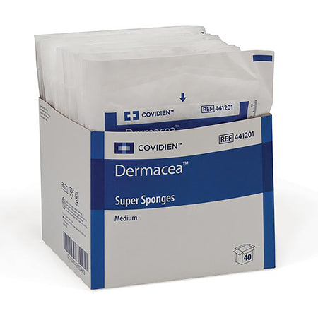 Cardinal 441201 Dermacea Sterile USP Type VII Gauze Sponge, 6 x 6-3/4 Inch, 12-Ply