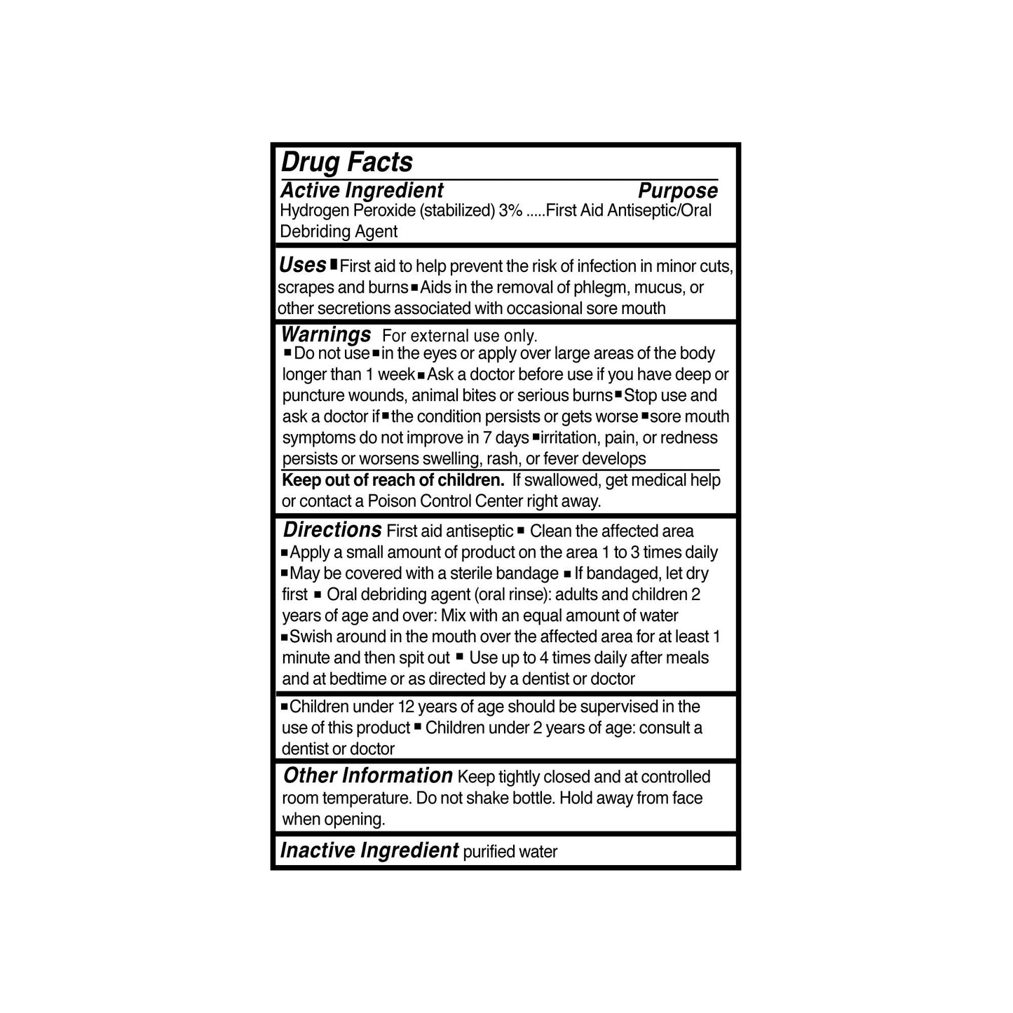 McKesson 23-F0010 Antiseptic Hydrogen Peroxide 4 oz. Bottle