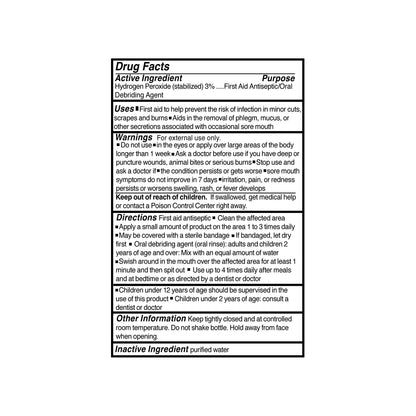 McKesson 23-F0010 Antiseptic Hydrogen Peroxide 4 oz. Bottle