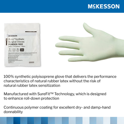 McKesson Perry® Performance Plus Polyisoprene Surgical Glove, Size 5.5, Green