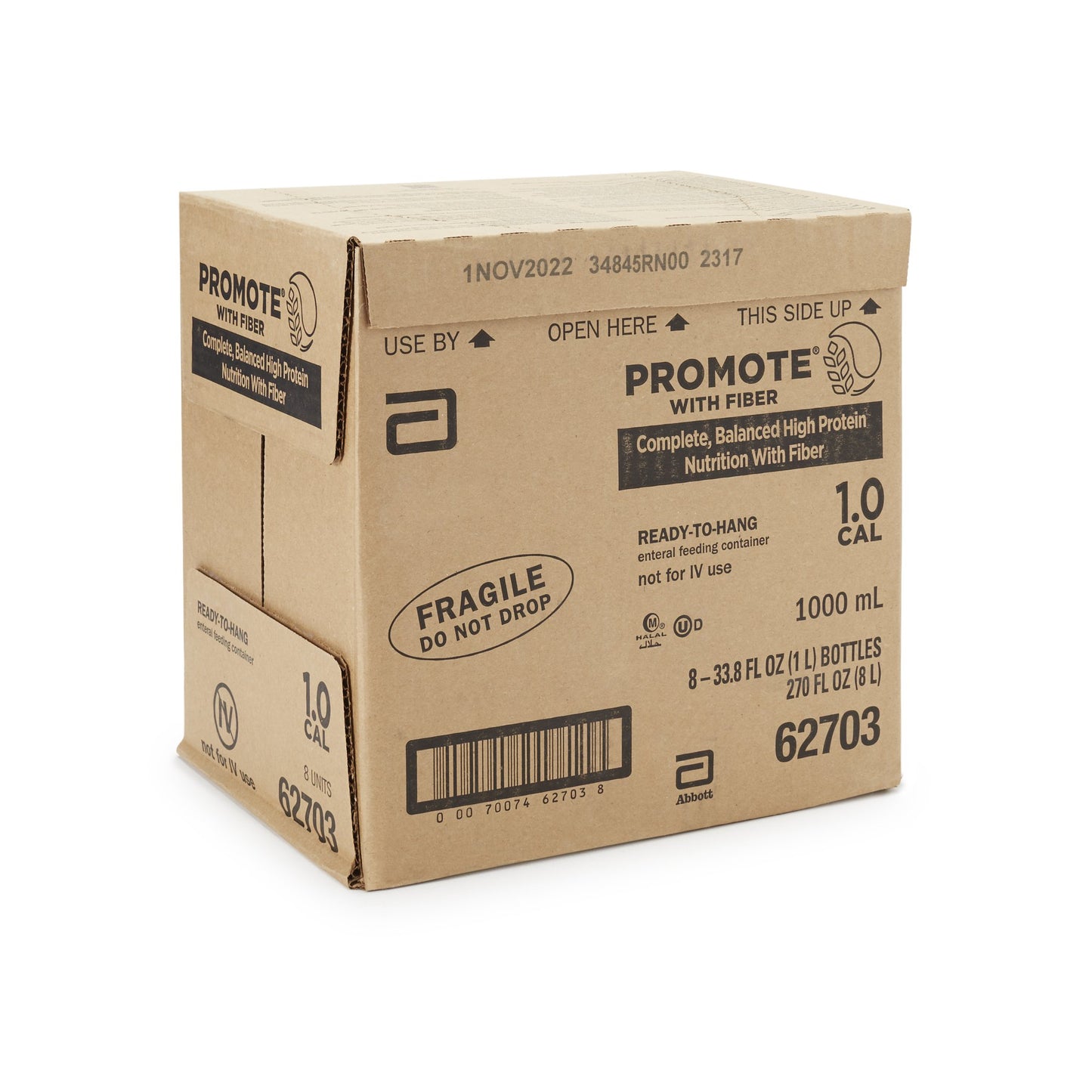 Promote™ w/ Fiber Balanced High Protein Nutrition for Enteral Feeding, 33.8-oz.