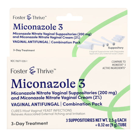 McKesson 70677122601 Foster & Thrive 2% Miconazole Nitrate Vaginal Antifungal Kit