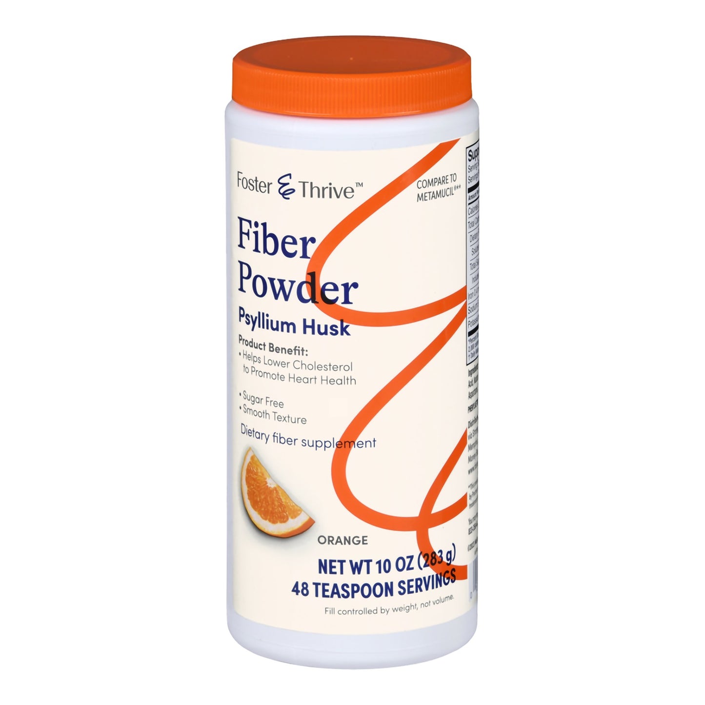 Foster & Thrive™ Fiber Powder Sugar Free Smooth Texture Orange
