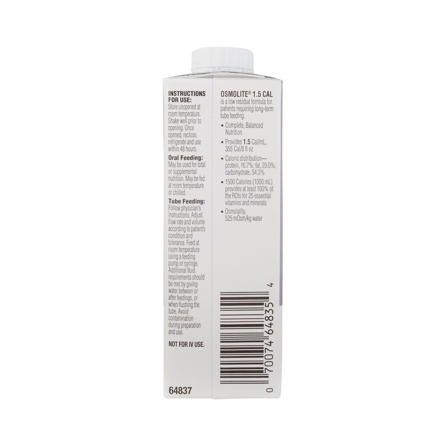 Osmolite 1.5 Cal Nutrition, Tube-Feeding, 8-ounce carton